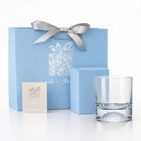 Personalised Golf Ball Base Whisky Glass